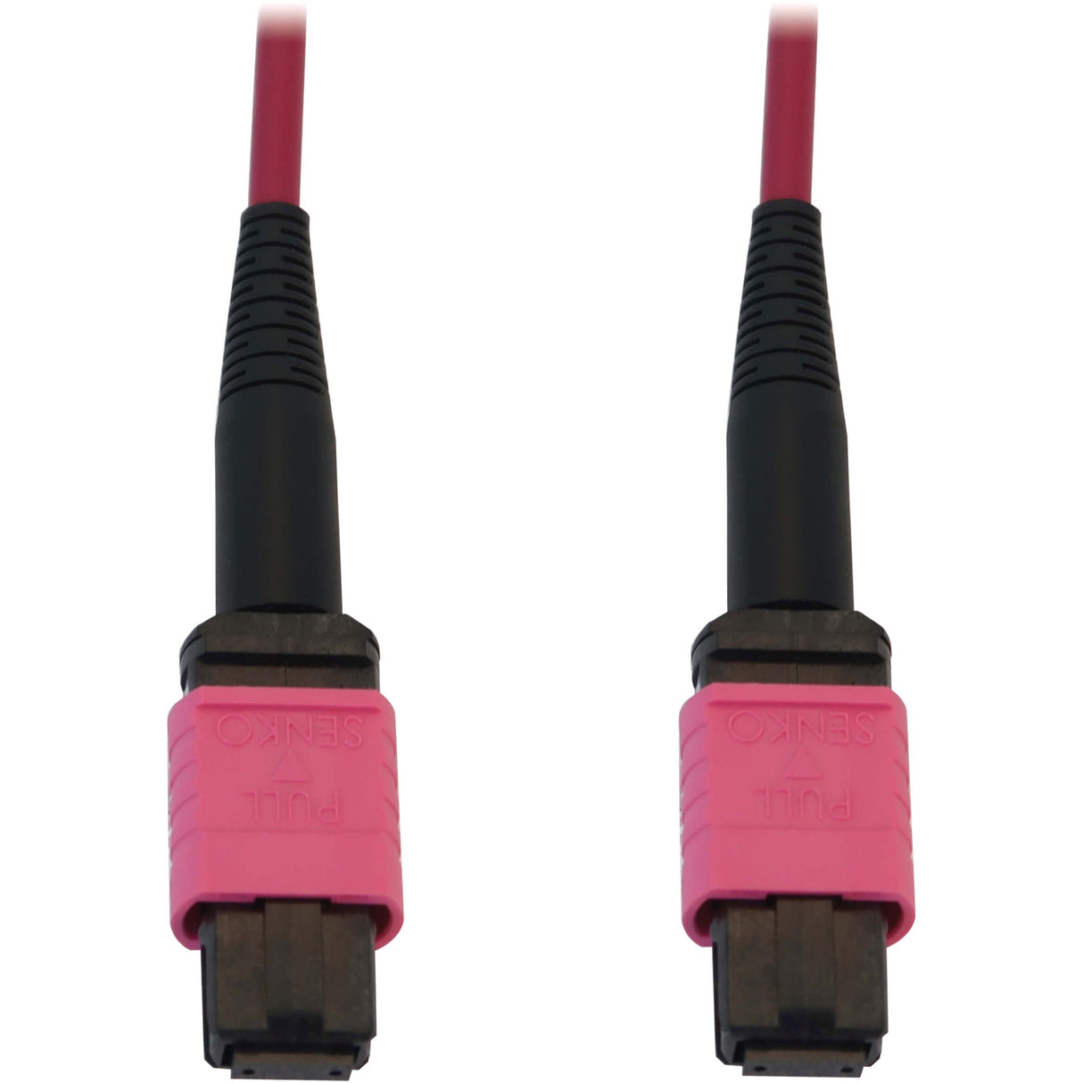 Eaton Tripp Lite Series 100G Multimode 50/125 OM4 Fiber Optic Cable (12F MTP/MPO-PC F/F), LSZH, Magenta, 10 m (32.8 ft.) — N845B-10M-12-MG