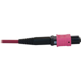 Eaton Tripp Lite Series 100G Multimode 50/125 OM4 Fiber Optic Cable (12F MTP/MPO-PC F/F), LSZH, Magenta, 10 m (32.8 ft.) — N845B-10M-12-MG