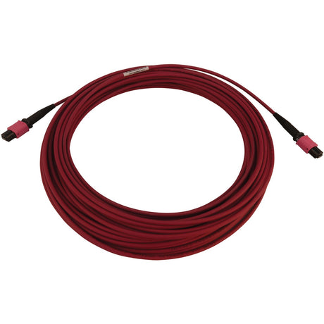 Eaton Tripp Lite Series 100G Multimode 50/125 OM4 Fiber Optic Cable (12F MTP/MPO-PC F/F), LSZH, Magenta, 15 m (49.2 ft.) — N845B-15M-12-MG