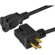 StarTech.com 3ft (1m) Piggyback Power Extension Cord, NEMA 5-15P to 2x NEMA 5-15R Cable, 16 AWG, 125V/15A, Outlet Saver Cord, UL Certified — PAC1023