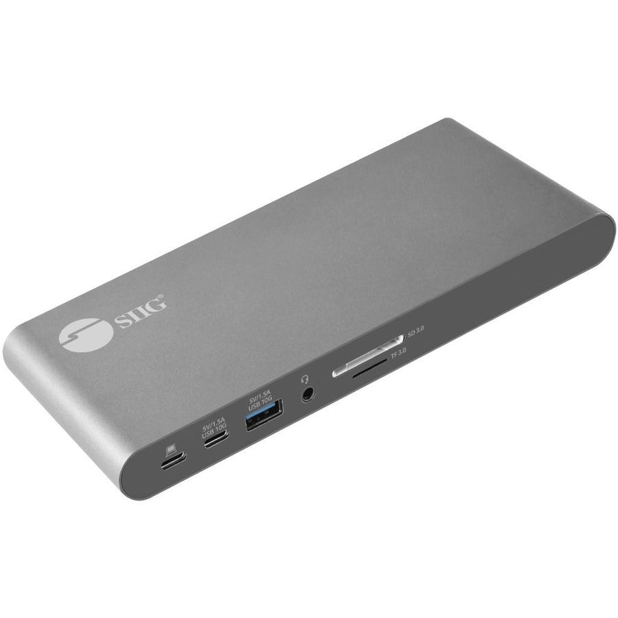 SIIG USB-C Dual 4K Video MST Docking Station with 60WPD Charging — JU-DK0N11-S1