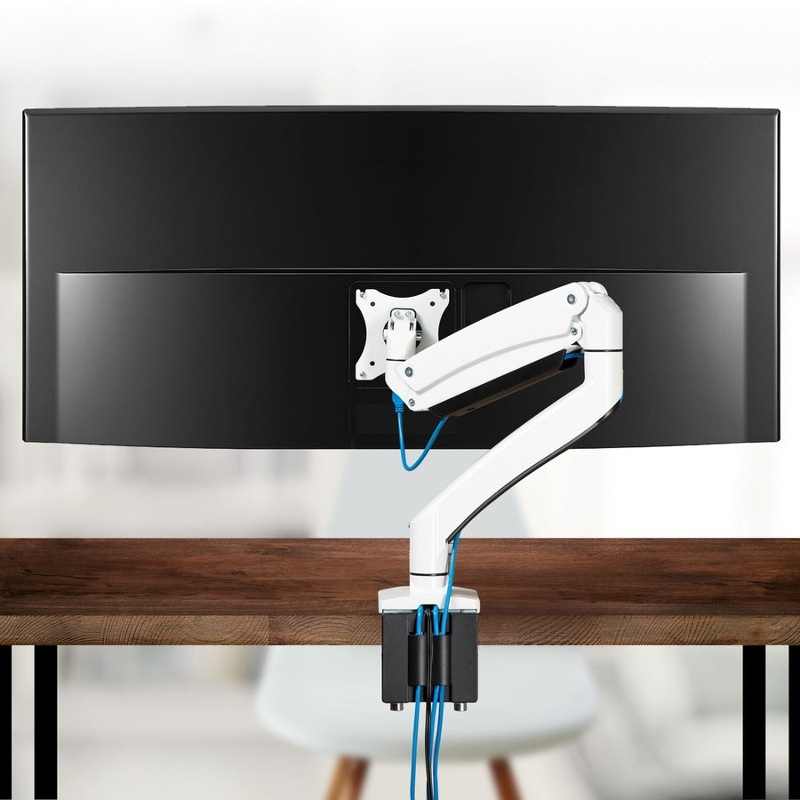 SIIG Single Monitor Gas Spring Aluminum Desk Monitor Arm with USB and Audio Ports - 17" to 49" — CE-MT3H11-S1