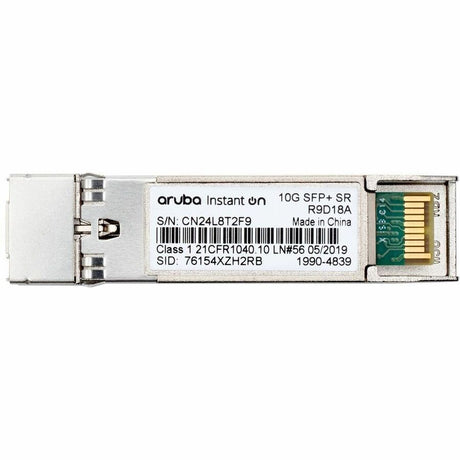HPE Instant On 10G SFP+ LC SR 300m OM3 MMF Transceiver — R9D18A