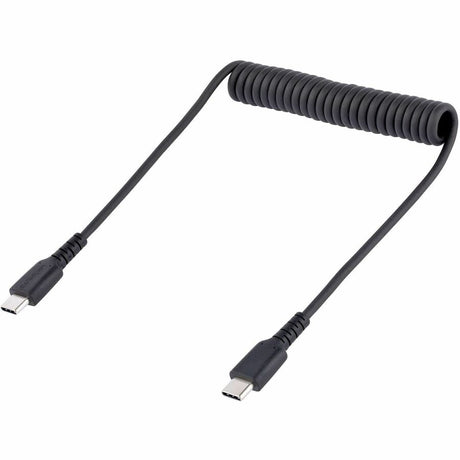 StarTech.com 20in (50cm) USB C Charging Cable, Coiled Heavy Duty Fast Charge & Sync USB-C Cable, High Quality USB 2.0 Type-C Cable, Black — R2CCC-50C-USB-CABLE