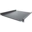 StarTech.com 1U Server Rack Cabinet Shelf - Fixed 20" Deep Cantilever Rackmount Tray for 19" Data/AV/Network Enclosure w/cage nuts, screws — SHELF-1U-20-FIXED-S
