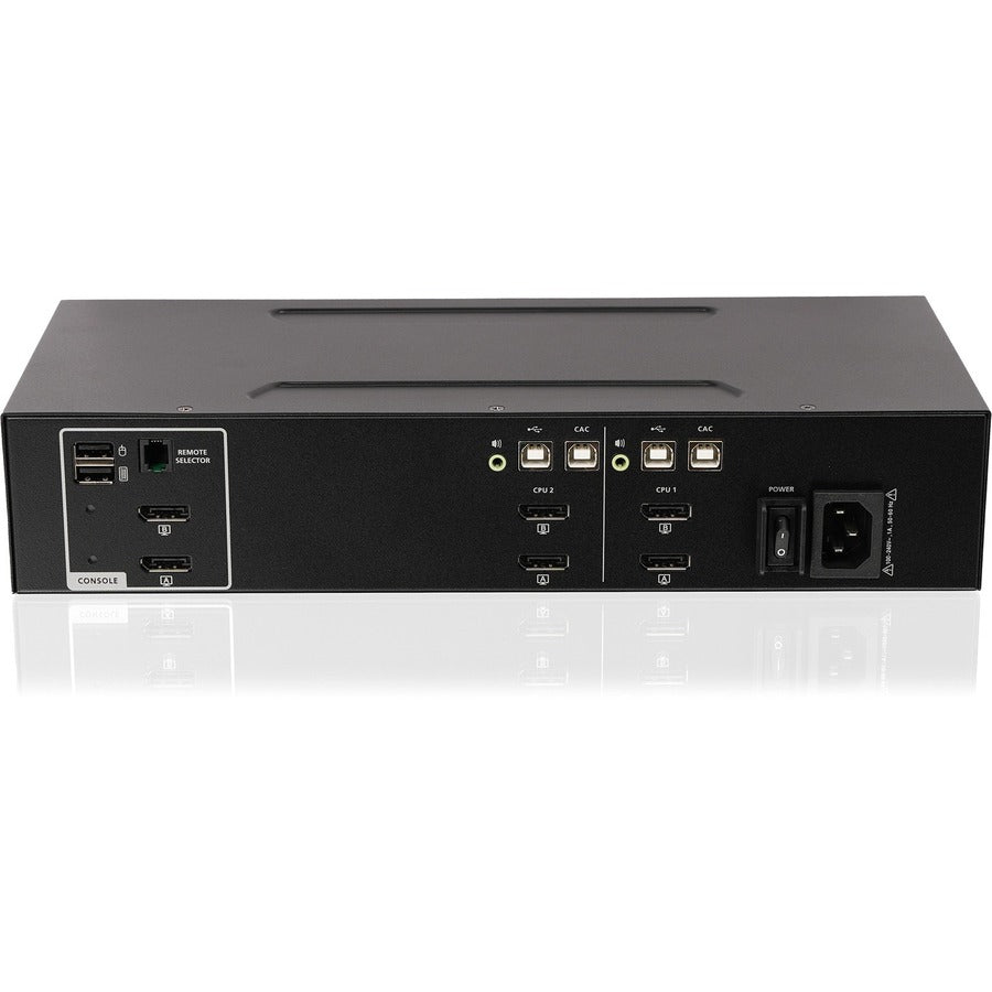 IOGEAR 2-Port Dual View DisplayPort Secure KVM Switch w/Audio and CAC Support — GCS1422TAA4C
