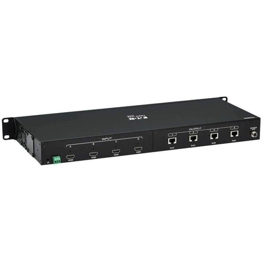 Eaton Tripp Lite Series 4x4 HDMI over Cat6 Matrix Switch Kit, Switch/4x Pigtail Receivers - 4K 60 Hz, HDR, 4: 4: 4, PoC, 230 ft. (70.1 m), TAA — B127A-4X4-BH4PH