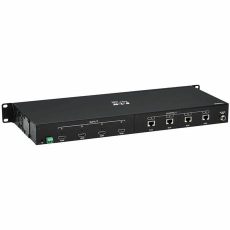 Eaton Tripp Lite Series 4x4 HDMI over Cat6 Matrix Switch Kit, Switch/4x Pigtail Receivers - 4K 60 Hz, HDR, 4: 4: 4, PoC, 230 ft. (70.1 m), TAA — B127A-4X4-BH4PH
