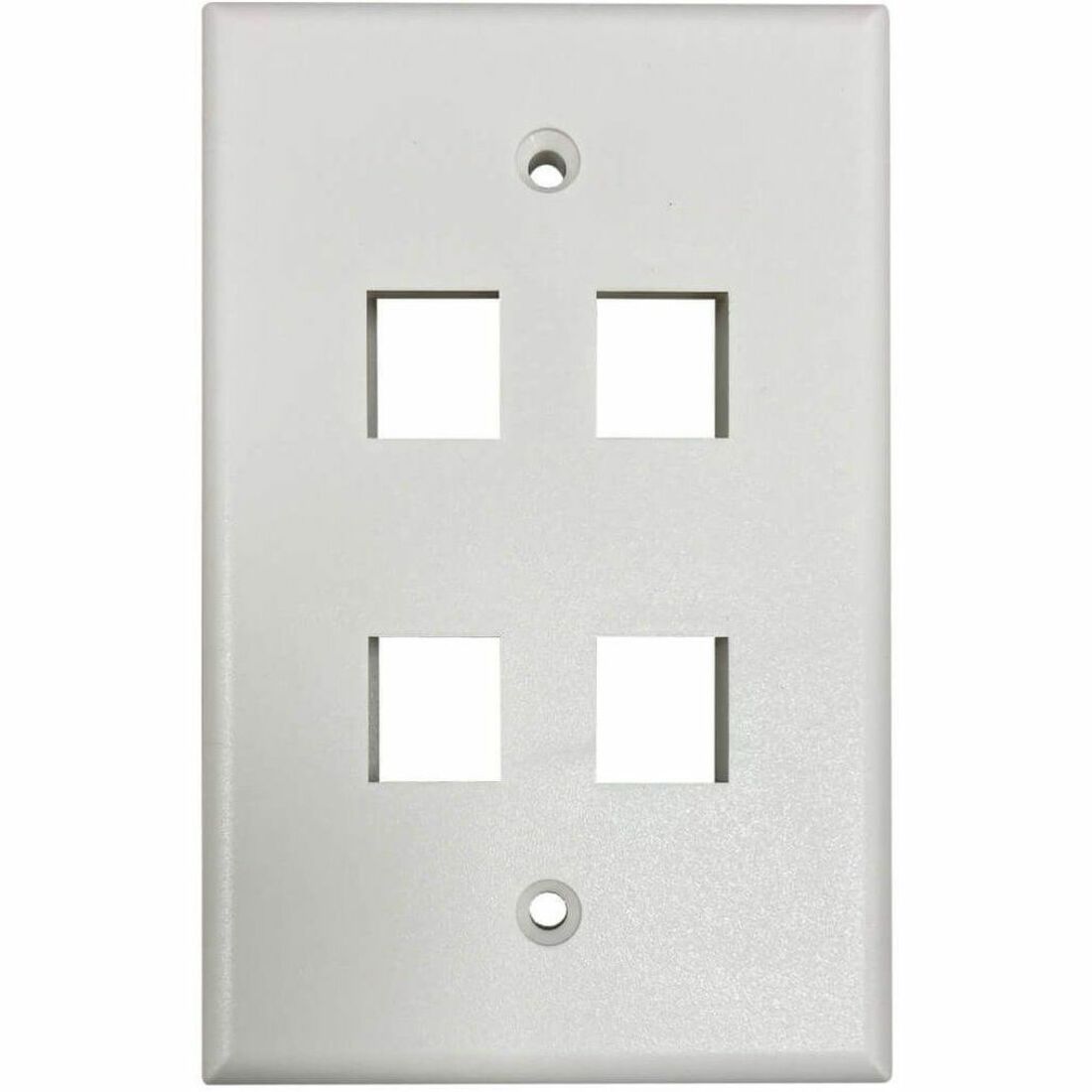 Tripp Lite by Eaton Safe-IT 4-Port Single-Gang Keystone Wall Plate, Antibacterial, Ivory Matte, TAA — N042AB-004-IVM