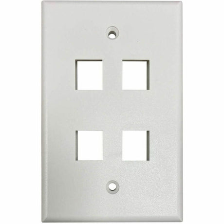 Tripp Lite by Eaton Safe-IT 4-Port Single-Gang Keystone Wall Plate, Antibacterial, Ivory Matte, TAA — N042AB-004-IVM