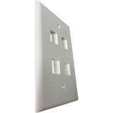 Tripp Lite by Eaton Safe-IT 4-Port Single-Gang Keystone Wall Plate, Antibacterial, Ivory Matte, TAA — N042AB-004-IVM