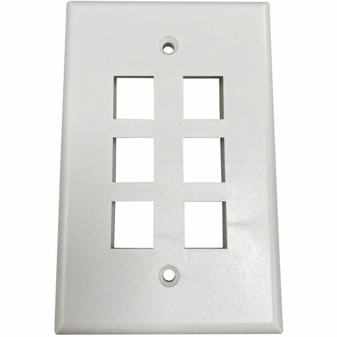 Tripp Lite by Eaton Safe-IT 6-Port Single-Gang Keystone Wall Plate, Antibacterial, Ivory Matte, TAA — N042AB-006-IVM