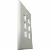 Tripp Lite by Eaton Safe-IT 6-Port Single-Gang Keystone Wall Plate, Antibacterial, Ivory Matte, TAA — N042AB-006-IVM