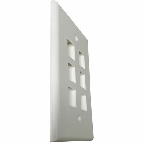 Tripp Lite by Eaton Safe-IT 6-Port Single-Gang Keystone Wall Plate, Antibacterial, Ivory Matte, TAA — N042AB-006-IVM