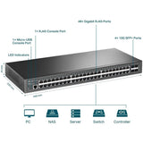 TP-Link TL-SG3452X - JetStream 48-Port Gigabit L2+ Managed Switch with 4 10GE SFP+ Slots — SG3452X