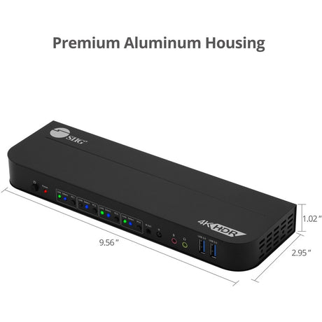 SIIG 4x1 HDMI 4K HDR KVM USB 3.0 Switch with Remote Control — CE-KV0F11-S1