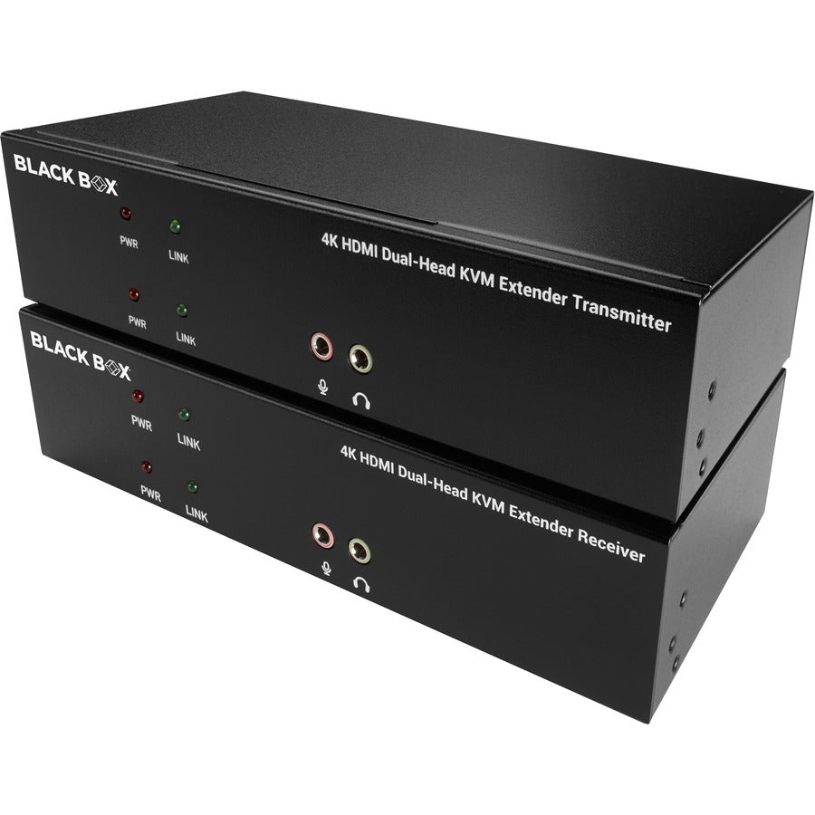 Black Box KVX Series Dual-Head HDMI KVM Fiber Extenders (KVXLCHF-200) — KVXLCHF-200