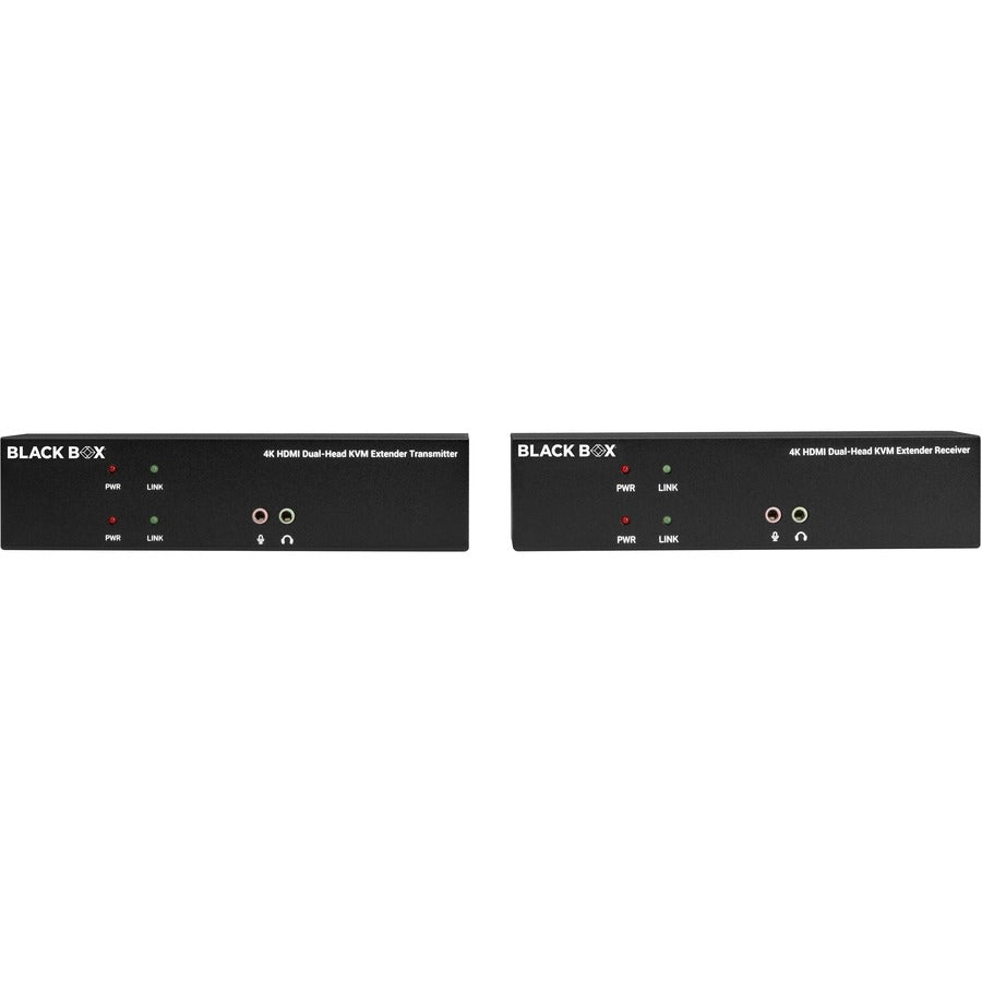 Black Box KVX Series Dual-Head HDMI KVM Fiber Extenders (KVXLCHF-200) — KVXLCHF-200