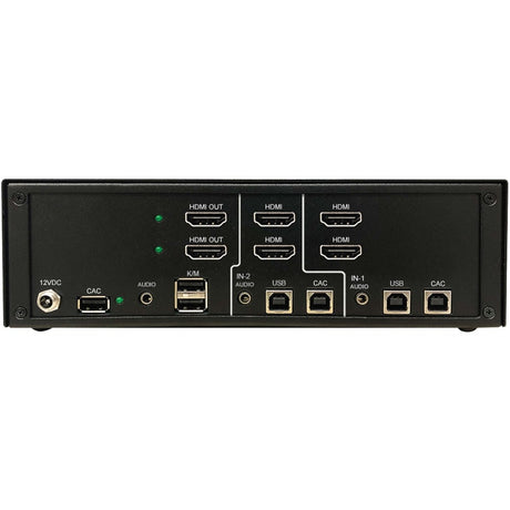 Tripp Lite by Eaton Secure KVM Switch, 2-Port, Dual Head, HDMI to HDMI, 4K, NIAP PP4.0, Audio, CAC, TAA — B002-H2AC2-N4