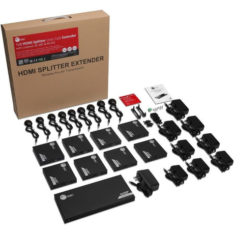 SIIG 1x8 HDMI Splitter Over Cat6 Extender with Loopout/IR/ARC & RS-232 — CE-H27B11-S1