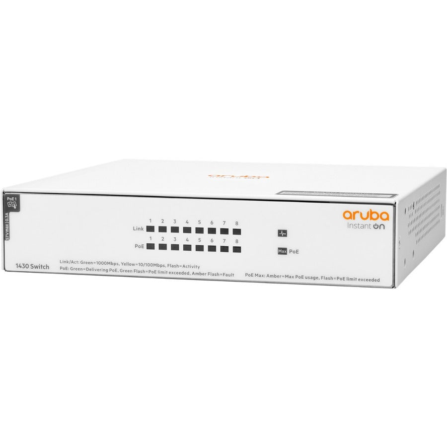 HPE Instant On 1430 8G Class4 PoE 64W Switch — R8R46A#ABA