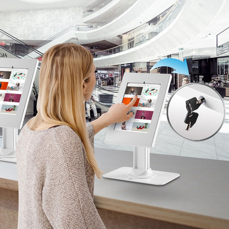 SIIG Lockable Countertop Kiosk Stand for iPad — CE-MT3N11-S1