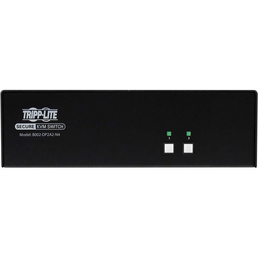Tripp Lite by Eaton Secure KVM Switch, 2-Port, Dual Head, DisplayPort to DisplayPort, 4K, NIAP PP4.0, Audio, TAA — B002-DP2A2-N4