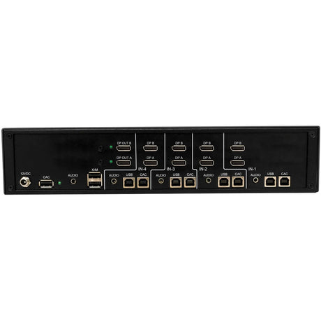 Tripp Lite by Eaton Secure KVM Switch, 4-Port, Dual Head, DisplayPort to DisplayPort, 4K, NIAP PP4.0, Audio, CAC, TAA — B002-DP2AC4-N4