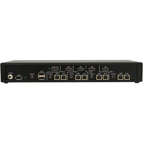 Tripp Lite by Eaton Secure KVM Switch, 4-Port, Single Head, DP to HDMI (x4), 4K, NIAP PP4.0, Audio, CAC, TAA — B002-HD1AC4-N4