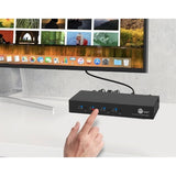 SIIG 4-Port Roaming KM Switch w/USB 2.0 Hub — JU-SW4311-S1