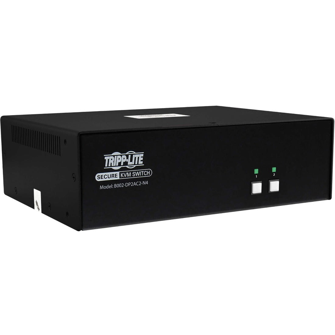 Tripp Lite by Eaton Secure KVM Switch, 2-Port, Dual Head, DisplayPort to DisplayPort, 4K, NIAP PP4.0, Audio, CAC, TAA — B002-DP2AC2-N4
