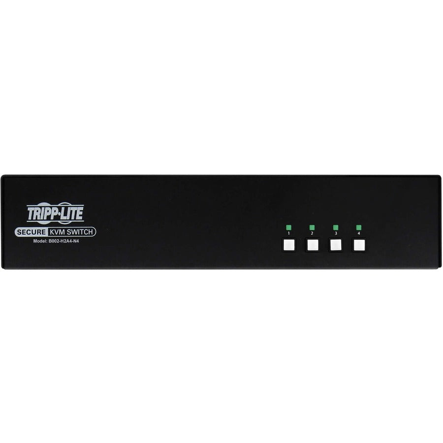 Tripp Lite by Eaton Secure KVM Switch, 4-Port, Dual Head, HDMI to HDMI, 4K, NIAP PP4.0, Audio, TAA — B002-H2A4-N4
