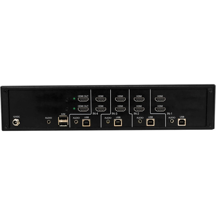 Tripp Lite by Eaton Secure KVM Switch, 4-Port, Dual Head, HDMI to HDMI, 4K, NIAP PP4.0, Audio, TAA — B002-H2A4-N4