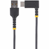 StarTech.com 6in (15cm) USB A to C Charging Cable Right Angle, Heavy Duty Fast Charge USB-C Cable, Durable and Rugged Aramid Fiber, 3A — R2ACR-15C-USB-CABLE