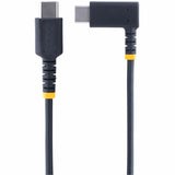 StarTech.com 3ft (1m) USB C Charging Cable Right Angle, 60W PD 3A, Heavy Duty Fast Charge USB-C Cable, Durable Rugged Aramid Fiber — R2CCR-1M-USB-CABLE