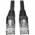 Eaton Tripp Lite Series Cat6 Gigabit Snagless Molded (UTP) Ethernet Cable (RJ45 M/M), PoE, Black, 7 ft. (2.13 m) — N201-007-BK