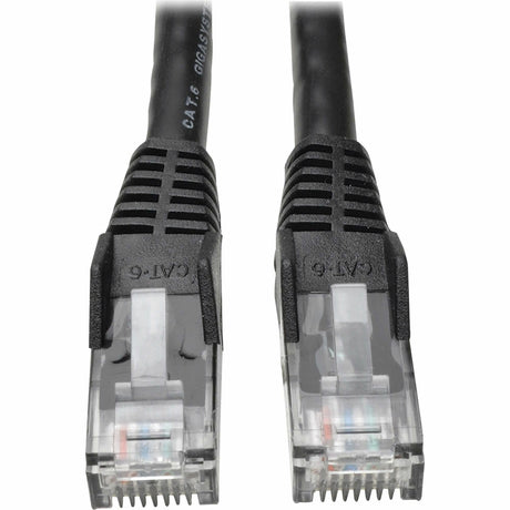 Eaton Tripp Lite Series Cat6 Gigabit Snagless Molded (UTP) Ethernet Cable (RJ45 M/M), PoE, Black, 7 ft. (2.13 m) — N201-007-BK