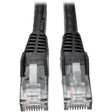 Eaton Tripp Lite Series Cat6 Gigabit Snagless Molded (UTP) Ethernet Cable (RJ45 M/M), PoE, Black, 10 ft. (3.05 m) — N201-010-BK