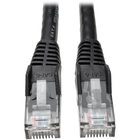 Eaton Tripp Lite Series Cat6 Gigabit Snagless Molded (UTP) Ethernet Cable (RJ45 M/M), PoE, Black, 10 ft. (3.05 m) — N201-010-BK