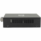 Eaton Tripp Lite Series Gigabit Multimode Fiber to Ethernet Media Converter, PoE+ - International Power Cables, 10/100/1000 LC, 850 nm, 550 m (1, 804 ft.) — N785-INT-PLCMM1