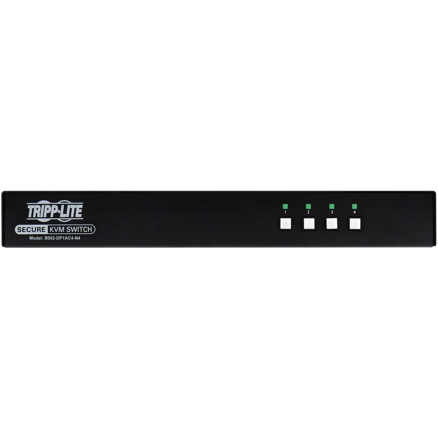 Tripp Lite by Eaton Secure KVM Switch, 4-Port, Single Head, DisplayPort to DisplayPort, 4K, NIAP PP4.0, Audio, CAC, TAA — B002-DP1AC4-N4