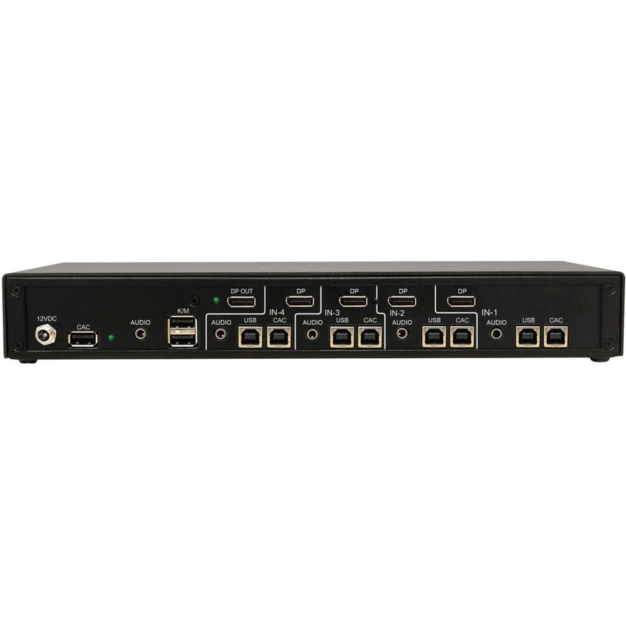 Tripp Lite by Eaton Secure KVM Switch, 4-Port, Single Head, DisplayPort to DisplayPort, 4K, NIAP PP4.0, Audio, CAC, TAA — B002-DP1AC4-N4