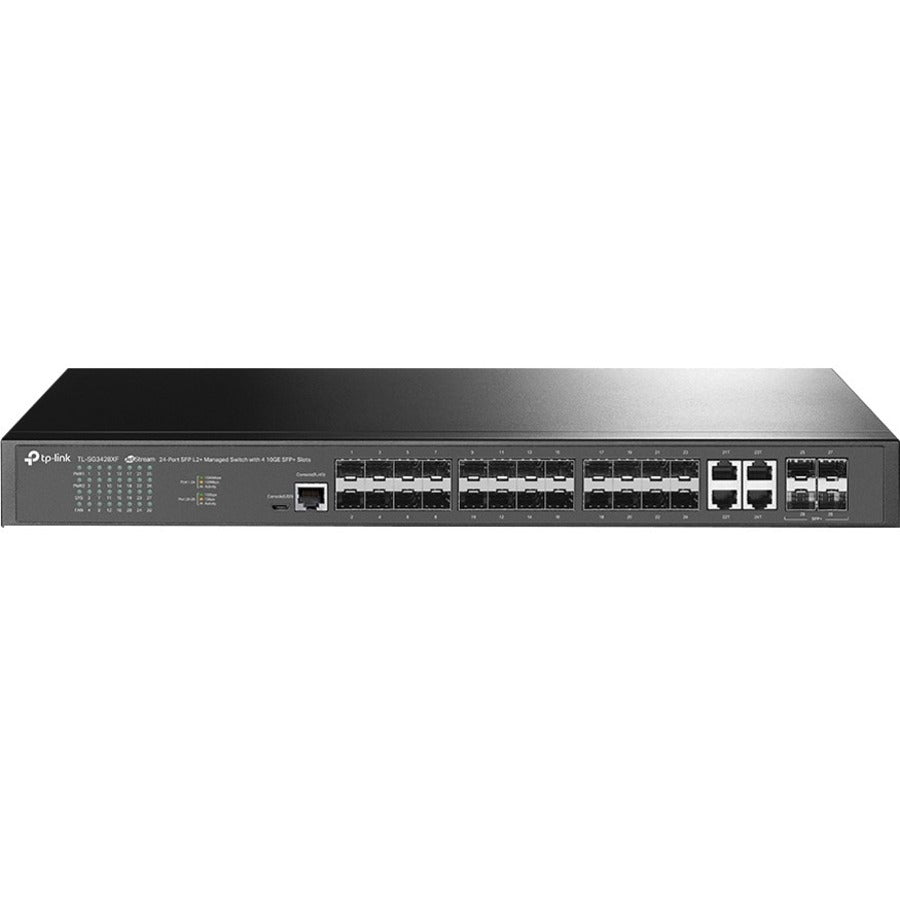 TP-Link TL-SG3428XF - JetStream&trade; 24-Port SFP L2+ Managed Switch with 4 10GE SFP+ Slots — SG3428XF
