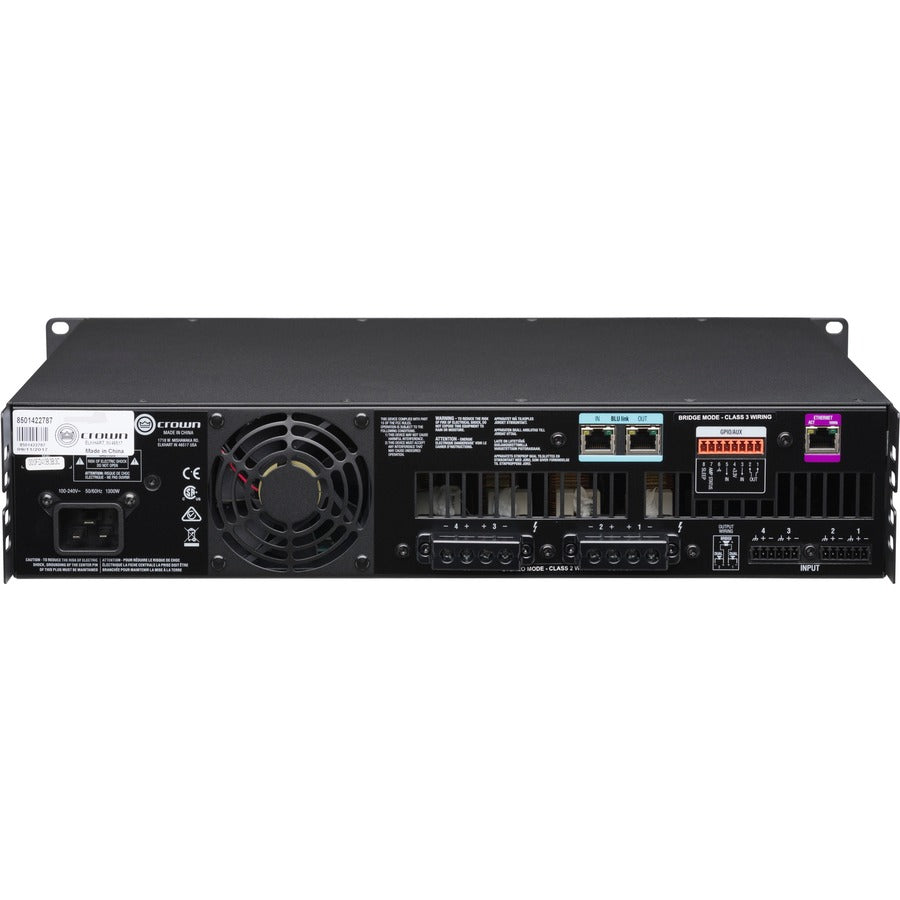 Crown CDi DriveCore 4|1200BL Amplifier - 4800 W RMS - 4 Channel — NCDI4X12BL-U-US
