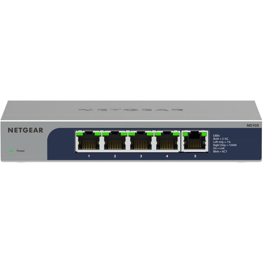 Netgear 5-Port Multi-Gigabit (2.5G) Ethernet Unmanaged Switch — MS105-100NAS
