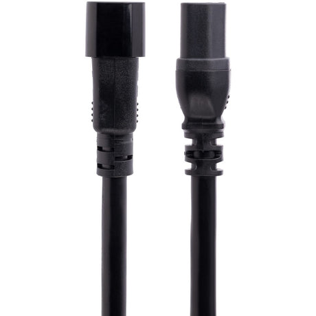 StarTech.com 10ft (3m) Heavy Duty Extension Cord, IEC C14 to IEC C15 Black Extension Cord, 15A 125V, 14AWG, Heavy Gauge Power Cable — H1415-10F-POWER-CORD