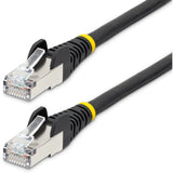StarTech.com 6ft CAT6a Ethernet Cable, Black Low Smoke Zero Halogen (LSZH) 10 GbE 100W PoE S/FTP Snagless RJ-45 Network Patch Cord — NLBK-6F-CAT6A-PATCH