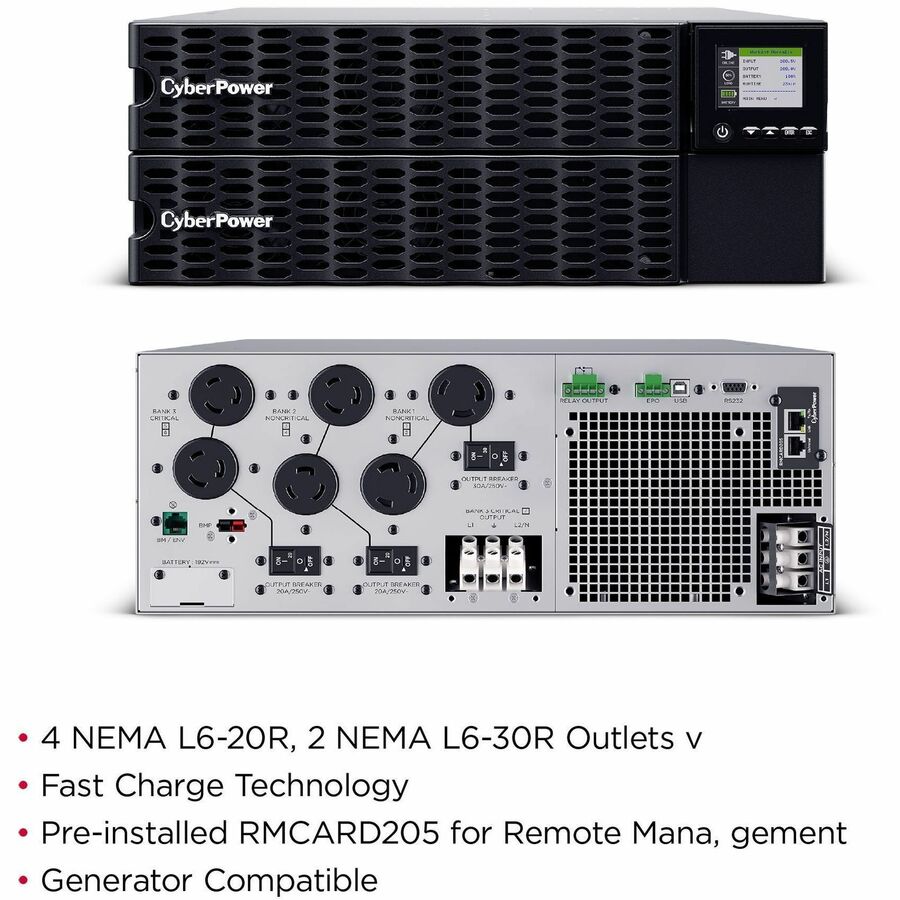 CyberPower Smart App Online 10000VA Rack/Tower UPS — OL10KRTHD