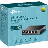 TP-Link TL-SG105MPE - 5-Port Gigabit Easy Smart Switch with 4-Port PoE+ — TL-SG105MPE
