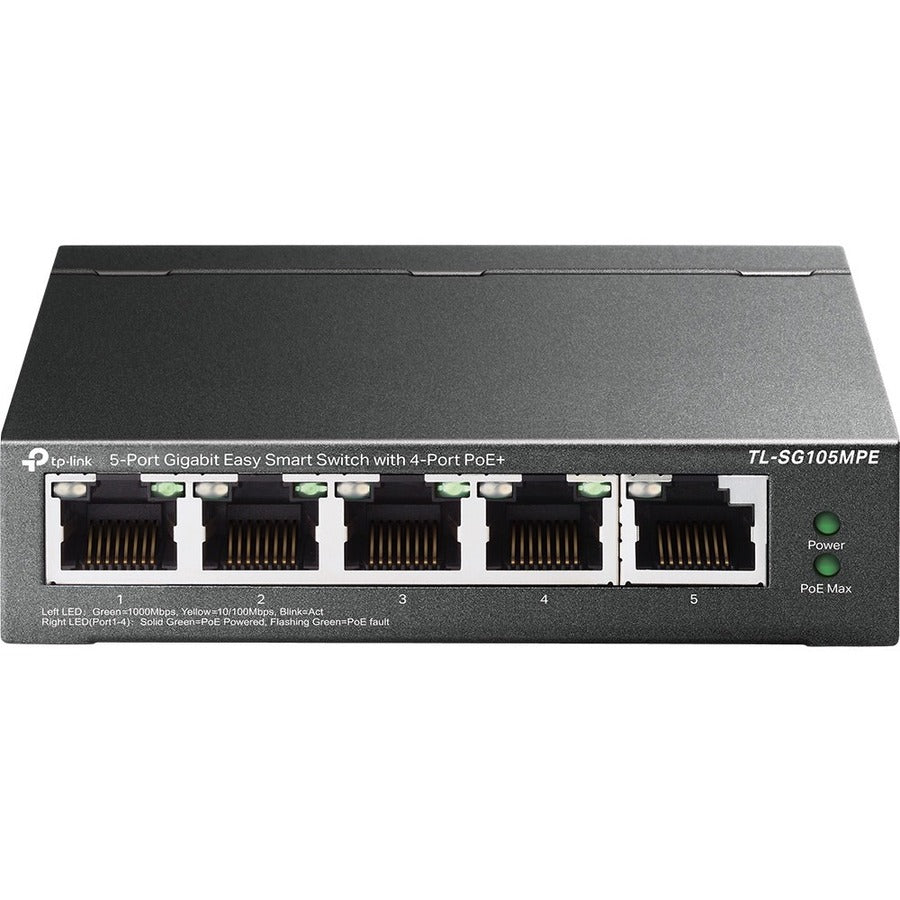 TP-Link TL-SG105MPE - 5-Port Gigabit Easy Smart Switch with 4-Port PoE+ — TL-SG105MPE
